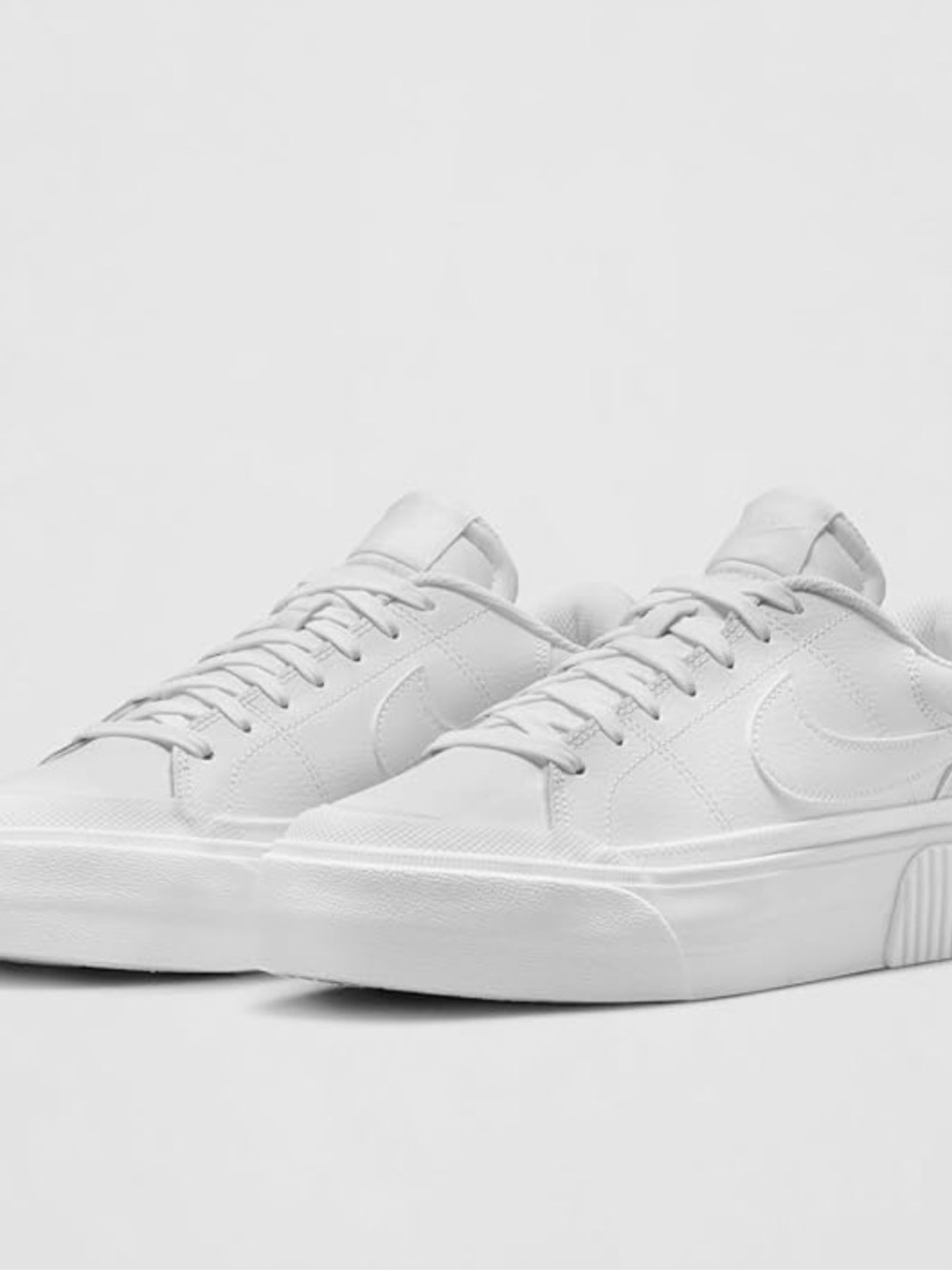 White Nike  Women’s NWOT size 10 Platform Sneakers - Classic All-White Lace-Up